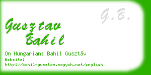 gusztav bahil business card