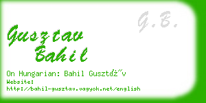 gusztav bahil business card